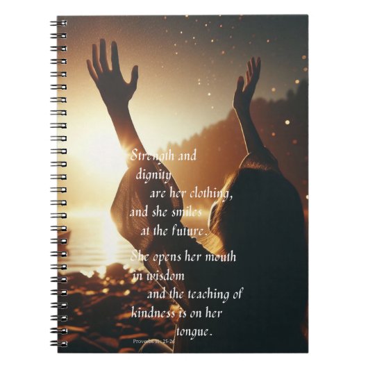 Ze glimlacht bij het Future Notitieboek (Voorkant)