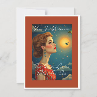 Ze gloeit harder dan de zon briefkaart