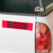 Ze haalden de bijbels uit school bumpersticker (Op Truck)