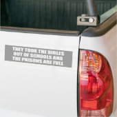 Ze haalden de bijbels uit school Bumpersticker (Op Truck)