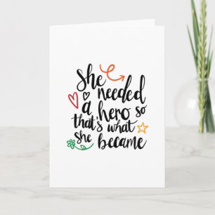Ze had een held nodig kaart