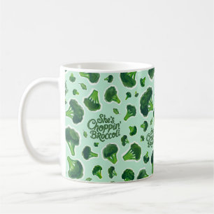 Ze hakt broccoli Gen X humor noviteit Koffiemok