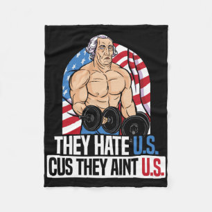 Ze haten ons omdat ze ons niet zijn Amerika Vlag 4 Fleece Deken