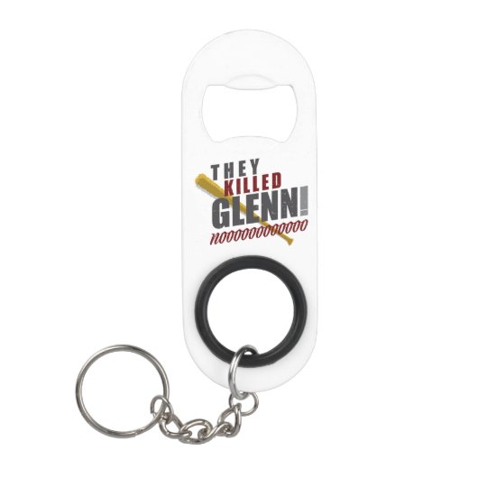 "Ze hebben Glenn gedood" Walkende dode pan Mini Flessenopener (Voorkant)