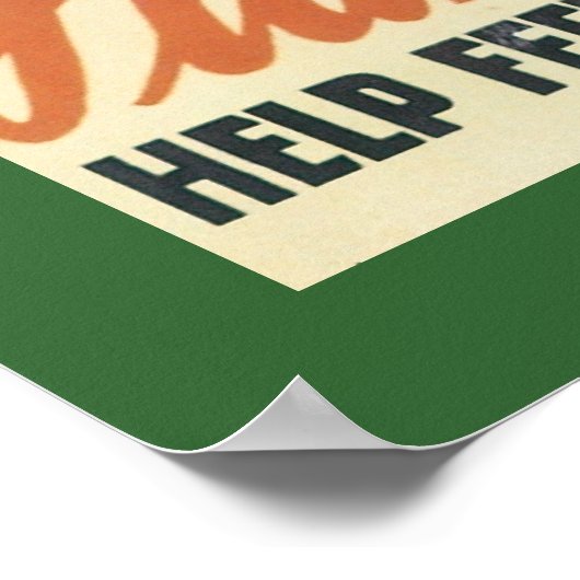 Ze hebben voedsel nodig poster (Hoek)