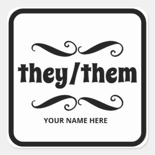 Ze hebben ze in fancy scroll lijst vierkante sticker