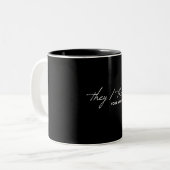 Ze hebben ze in Script Font Mok (Voorkant links)
