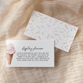 Ze heeft een aardbeiendouche opgepakt informatiekaartje