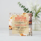 Ze heeft een ijsje, hartvormige wafel kaart (Staand voorkant)