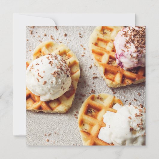 Ze heeft een ijsje, hartvormige wafel kaart (Achterkant)