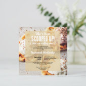 Ze heeft een ijsje op haar hart wafel kaart (Staand voorkant)