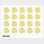 Ze heeft haar honing gevonden! Honeybee bruids gun Ronde Sticker (Vel)