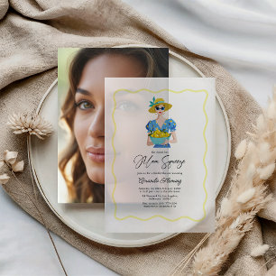 Ze Heeft Haar Hoofddruk Lemon Bruiloftsborrel Vellum Uitnodigingen