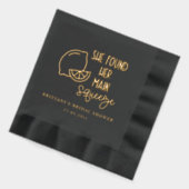 Ze Heeft Haar Hoofdpers Bridal Shower Custom  Folie Servetten (Links)