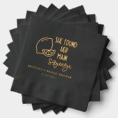 Ze Heeft Haar Hoofdpers Bridal Shower Custom  Folie Servetten (Insitu (Gestapeld))