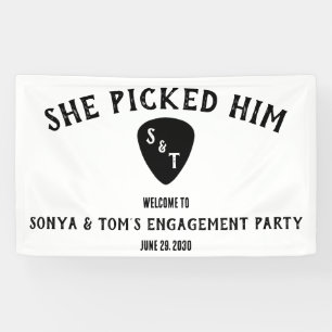 Ze heeft hem gekozen! Gitaar verlovingsfeest welko Spandoek