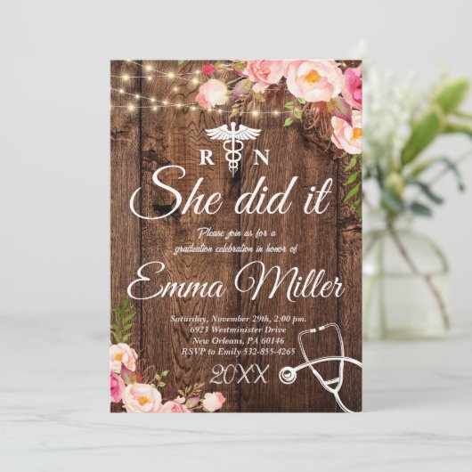 Ze heeft het gedaan - Verpleegstersschool Afstudee Kaart (Staand voorkant)