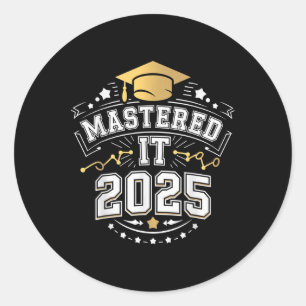 Ze heeft het onder de knie 2025 Masterdiploma Afst Ronde Sticker