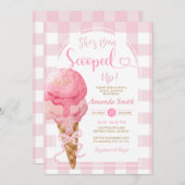 Ze heeft ijsje Gingham opgehaald Kaart (Voorkant / Achterkant)