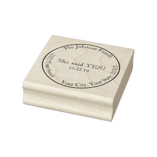 Ze Heeft Ja Gezegd Bewaar de Datum Retouradres Rubberstempel