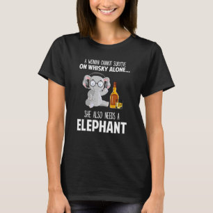 Ze heeft ook een olifant en whisky-elephans nodig t-shirt