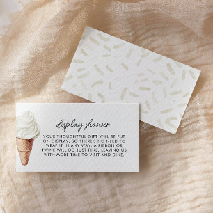 Ze heeft vanille display douche opgepakt informatiekaartje