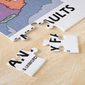 Ze heeft veel gebreken (Bord tektonica) Legpuzzel (Zijkant)