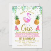 Ze heeft zo'n tropische flamingo voor de eerste ve kaart (Voorkant)