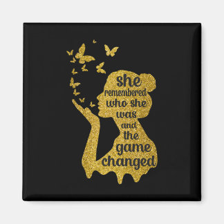 Ze herinnerde zich wie ze was en het spel verander magneet