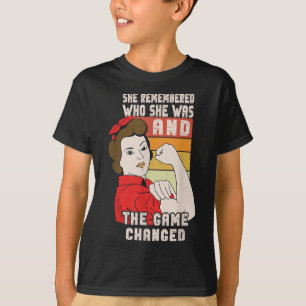 Ze herinnerde zich wie ze was en het spel verander t-shirt
