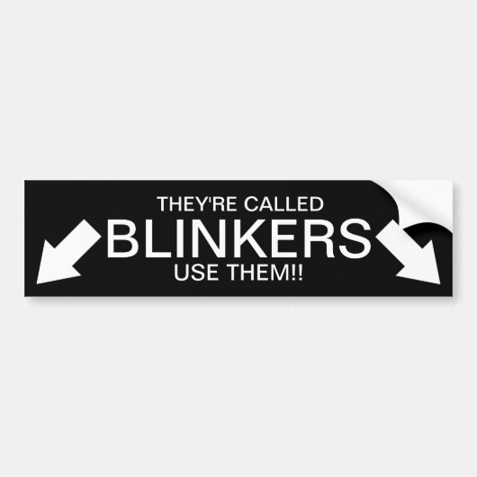 Ze heten BLINKERS!! Bumpersticker (Voorkant)