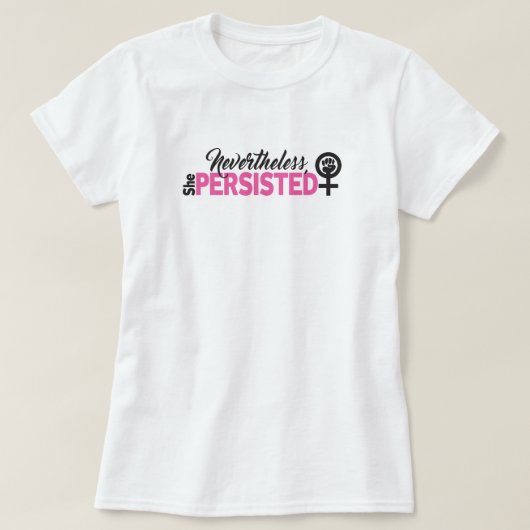 Ze hield de basis T-shirt van de vrouw vol (Design voorkant)