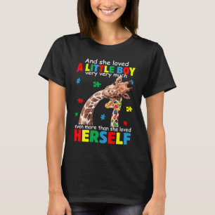 Ze hield van een kleine jongen Giraffe Autism Awar T-shirt