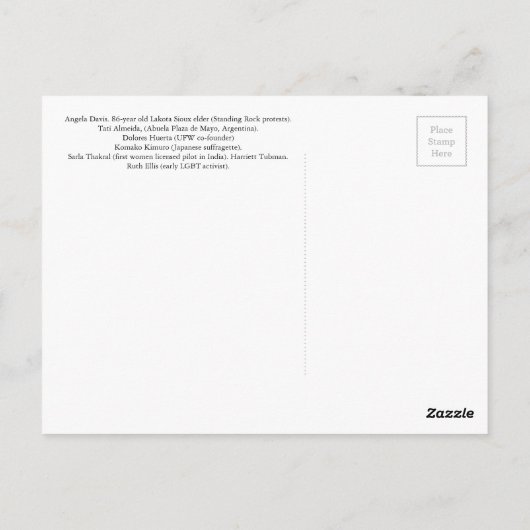 Ze hield vol briefkaart (Achterkant)