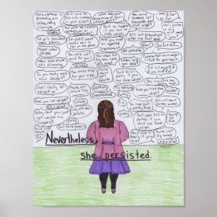 Ze hield vol (plus-grootte) poster