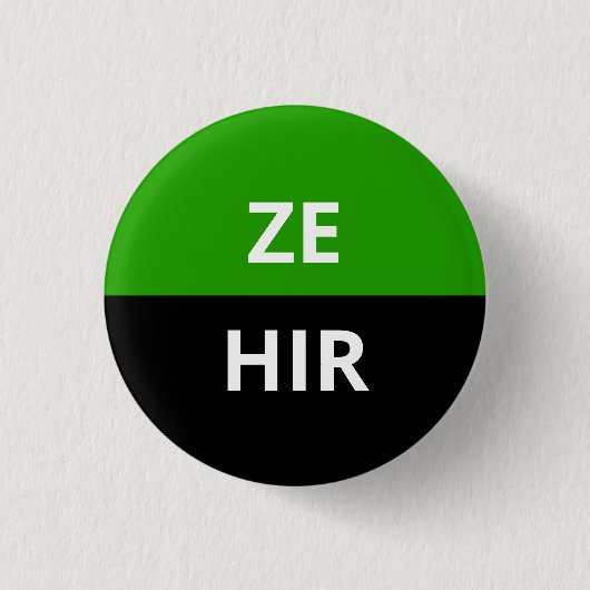 Ze/Hir Pronouns Neutrois Badge (Devant)
