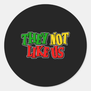 Ze houden niet van ons Junteeth Black History Mont Ronde Sticker