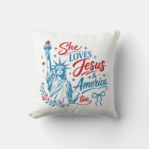 Ze houdt ook van Jezus en Amerika 4 juli Christus Kussen