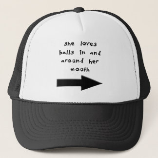 ZE HOUDT VAN BALLEN IN EN ROND HAAR MOUTH TRUCKER PET