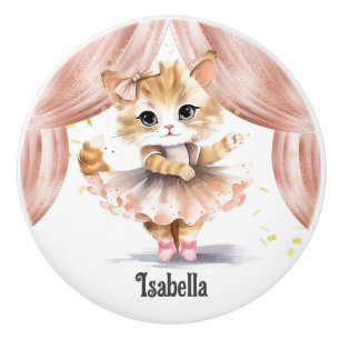 Ze houdt van Dance Ballet Schoenen Naam Drawer Keramische Knop