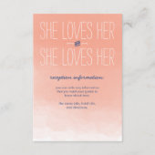 Ze houdt van haar lesbische weddenschapskaart informatiekaartje (Voorkant)