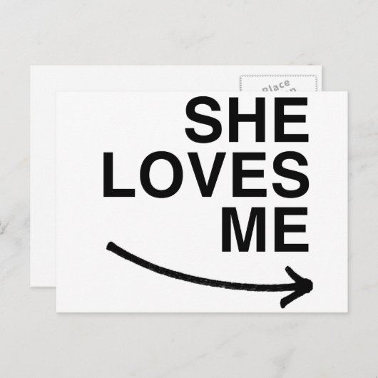 Ze houdt van me (rechts).png briefkaart (Voorkant / Achterkant)
