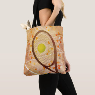 Ze houdt van tennis vrouwen canvas tas w aangepast