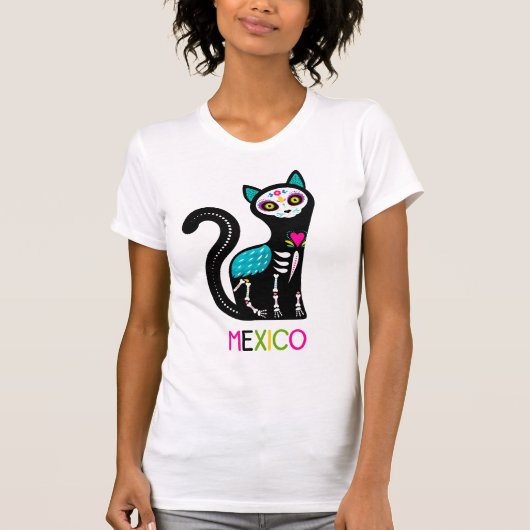 Ze Hulk Mexico Sugar Skull Cat T-shirt (Voorkant)