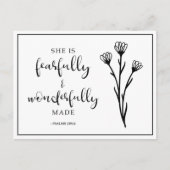 Ze is bang en wonderbaarlijk om Psalms te citeren Briefkaart (Voorkant)