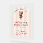 Ze is binnengehaald Bruidsdouche Welkom Acryl Bord (Hoek)