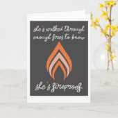 Ze is brandwerend 5 "x7" Kaart (Gele Bloem)