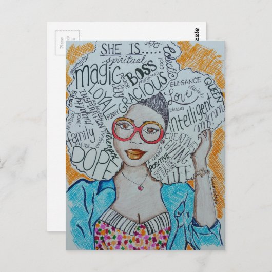 Ze is... briefkaart (Voorkant / Achterkant)