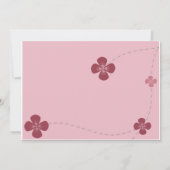 Ze is Cute Flower Invitation Kaart (Achterkant)