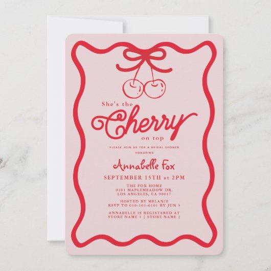 Ze is de kers op het bovenste handgetekende Vrijge Kaart (Voorkant)